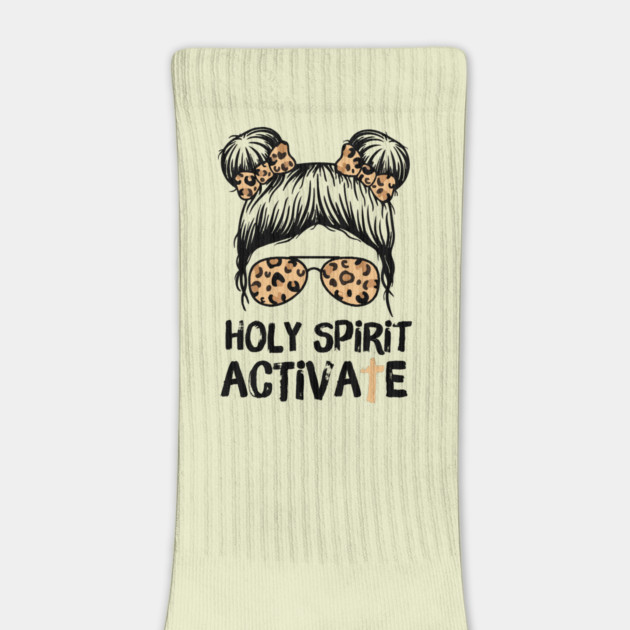Holy Spirit Activate Leopard Messy Bun Girl by The WYLD Tribe