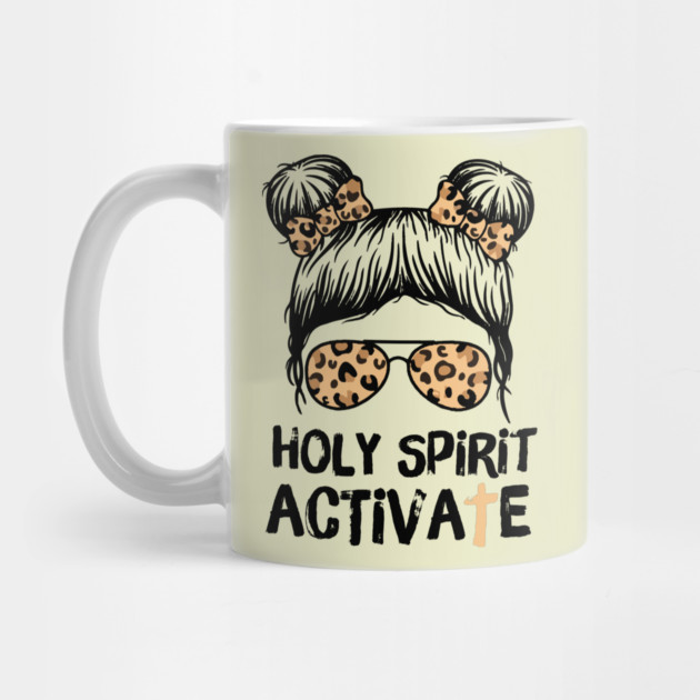 Holy Spirit Activate Leopard Messy Bun Girl by The WYLD Tribe