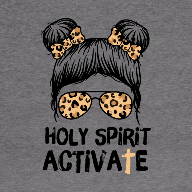Holy Spirit Activate Leopard Messy Bun Girl by The WYLD Tribe