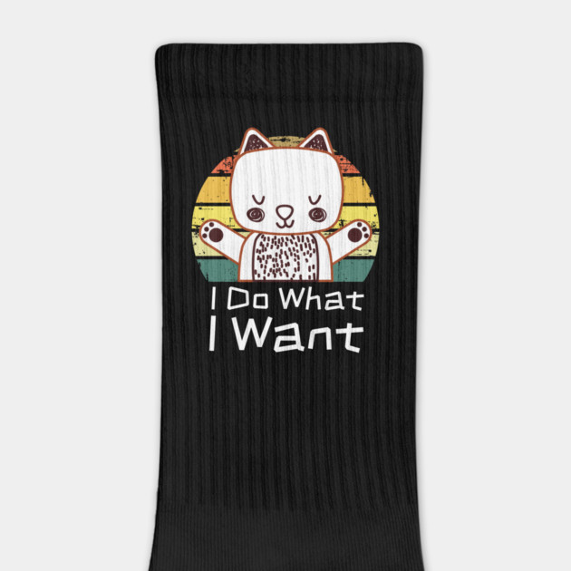 I Do What I Want Retro Cat by The WYLD Tribe