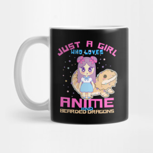 Just A Girl Who Loves Anime And Bearded Dragons Mug