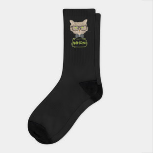 Who Whom Grammar Cat Socks