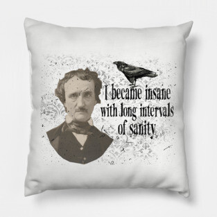 Edgar Allan Poe Vintage Pillow