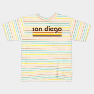 Retro San Diego Stripes Kids T-Shirt