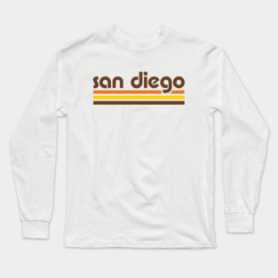 Retro San Diego Stripes Long Sleeve T-Shirt