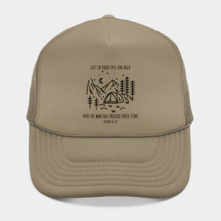 Lift Up Your Eyes On High Isaiah 40:26 Bible Verse Hat