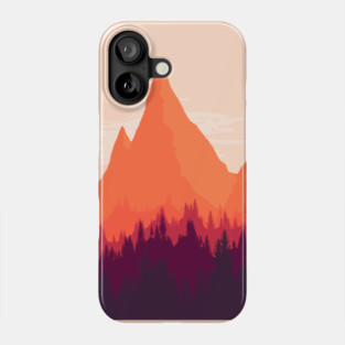 Warm Mountainous Sunset Phone Case