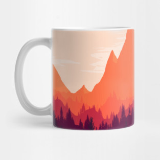 Warm Mountainous Sunset Mug