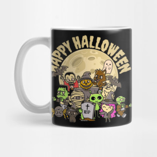 Halloween Monsters Happy Halloween Cute Mug