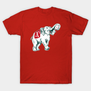 Vintage Athletics baseball Stomper Elephant Mascot logo T-Shirt
