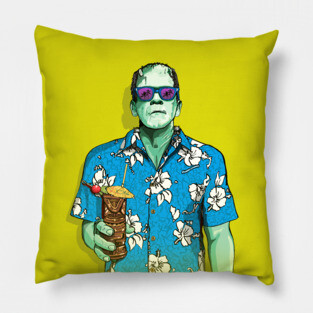 Tiki Frankenstein 2 Pillow