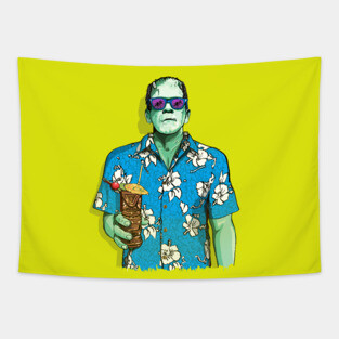 Tiki Frankenstein 2 Tapestry