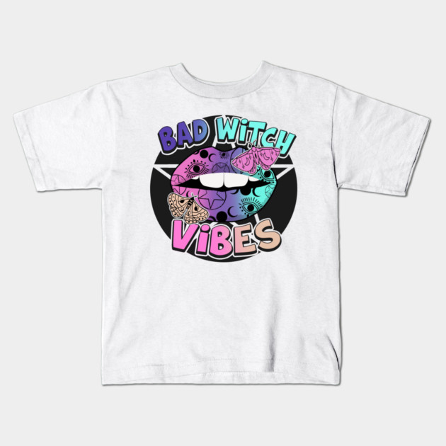 BAD WITCH VIBES - HALLOWEEN Kids T-Shirt by Prinyos