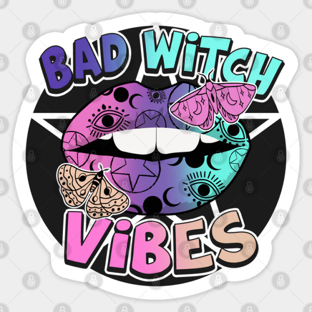 BAD WITCH VIBES - HALLOWEEN Sticker by Prinyos