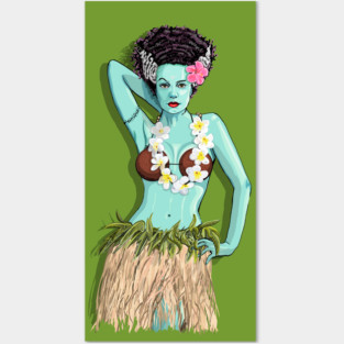 Tiki Hula Bride Posters and Art