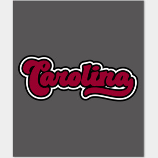 Retro South Carolina Script Posters and Art