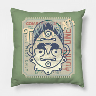 Topsy Turvey Upside Down Circus Ticket Pillow