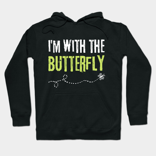 I'm With The Butterfly Halloween Matching Couple Hoodie by The WYLD Tribe