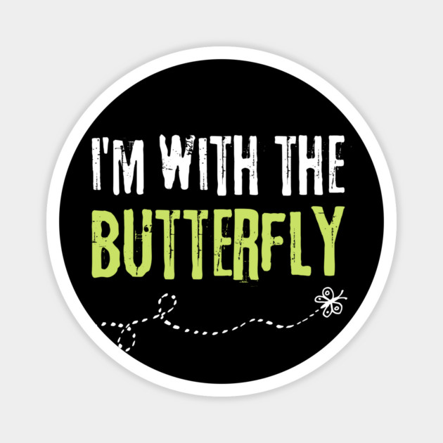 I'm With The Butterfly Halloween Matching Couple Magnet by The WYLD Tribe