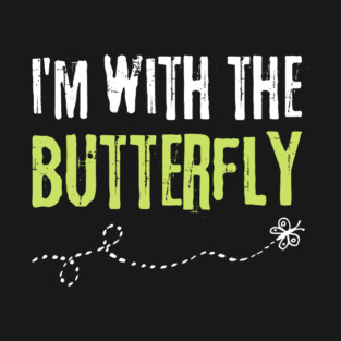 I'm With The Butterfly Halloween Matching Couple T-Shirt