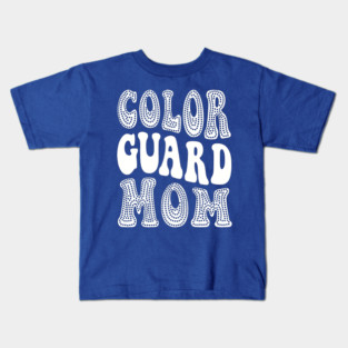 Color Guard Mom Retro Groovy Kids T-Shirt