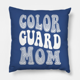 Color Guard Mom Retro Groovy Pillow