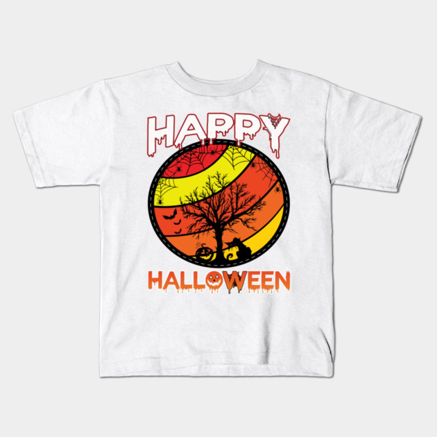 happy halloween Kids T-Shirt by Prinyos