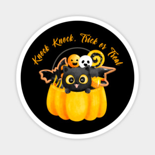 knock knock, trick or treat Magnet
