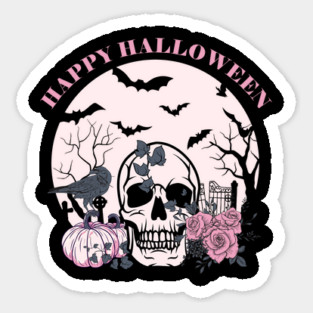 Halloween and Skull Sticker