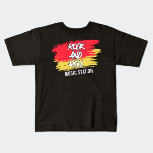 Rock & Roll Music Station - The Soundtrack of Legends Kids T-Shirt