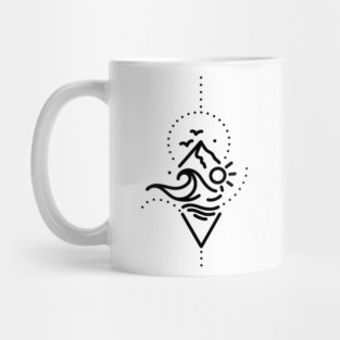 Geometric Adventure Lines Mug