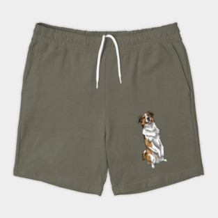 English Shepherd | Sable and White | Cute Dog Art Shorts