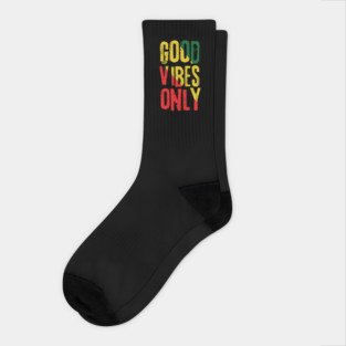 Good Vibes Only Rasta Reggae Roots Socks