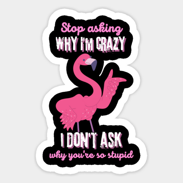 Stop Asking Why I'm Crazy You're Stupid Magnet by The WYLD Tribe