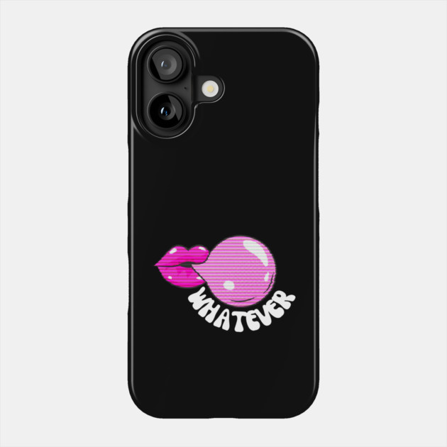 Whatever Chewing Gum Bubble Phone Case by The WYLD Tribe
