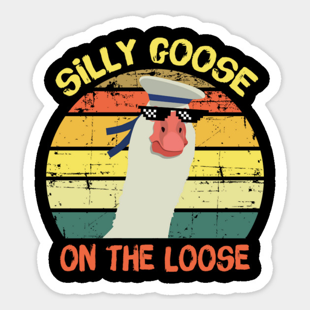 Retro Silly Goose On The Loose Magnet by teewyld