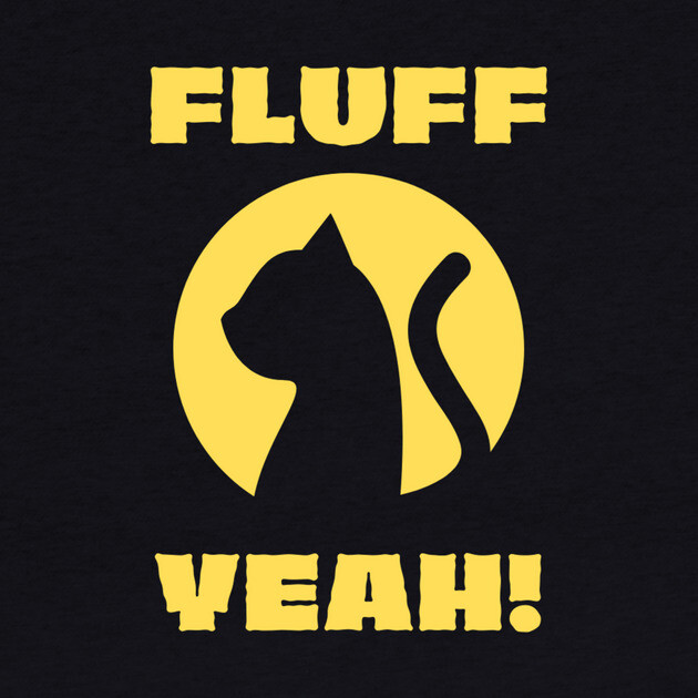 Fluff Yeah Cat Silhouette by The WYLD Tribe