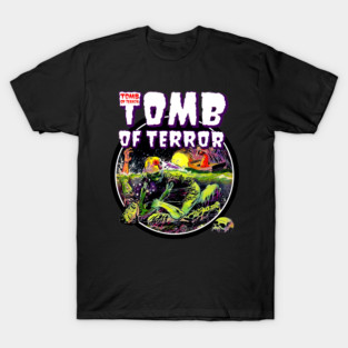 Tomb Of Terror Comic book scary zombie horror undead Vintage Design T-Shirt