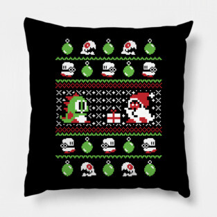Ugly Christmas Sweater - Bubble Bobble Pillow