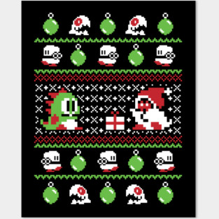 Ugly Christmas Sweater - Bubble Bobble Posters and Art