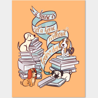 BOOKS AND DOGS Posters and Art