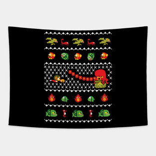 Ugly Christmas Sweater Alex Kidd Tapestry
