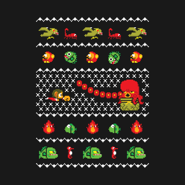 Ugly Christmas Sweater Alex Kidd by RetroReview