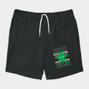 Ugly Christmas Sweater Cthulhu Shorts