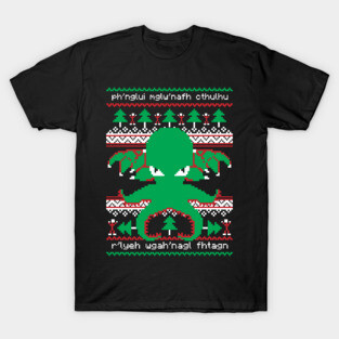Ugly Christmas Sweater Cthulhu T-Shirt