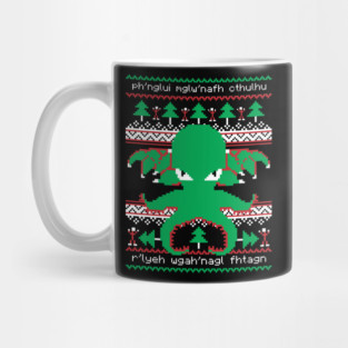 Ugly Christmas Sweater Cthulhu Mug