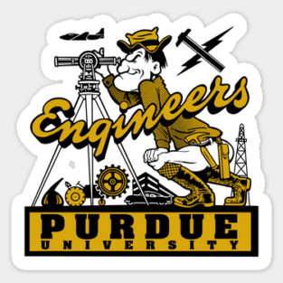 Purdue - Engineers - Engineering - chemical mechanical civil electrical Sticker