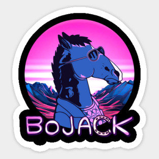 bojack horseman retrowave cool Sticker
