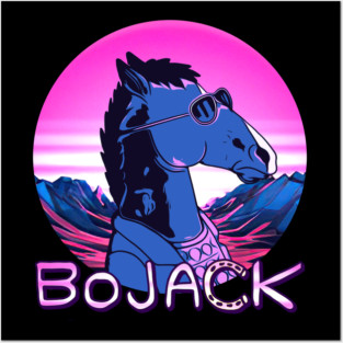 bojack horseman retrowave cool Posters and Art