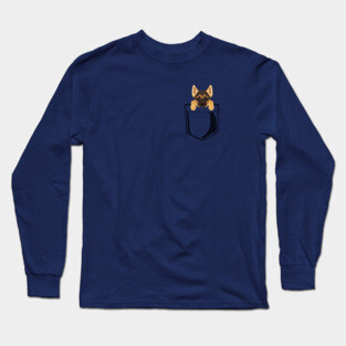 Pocket German Shepherd Long Sleeve T-Shirt